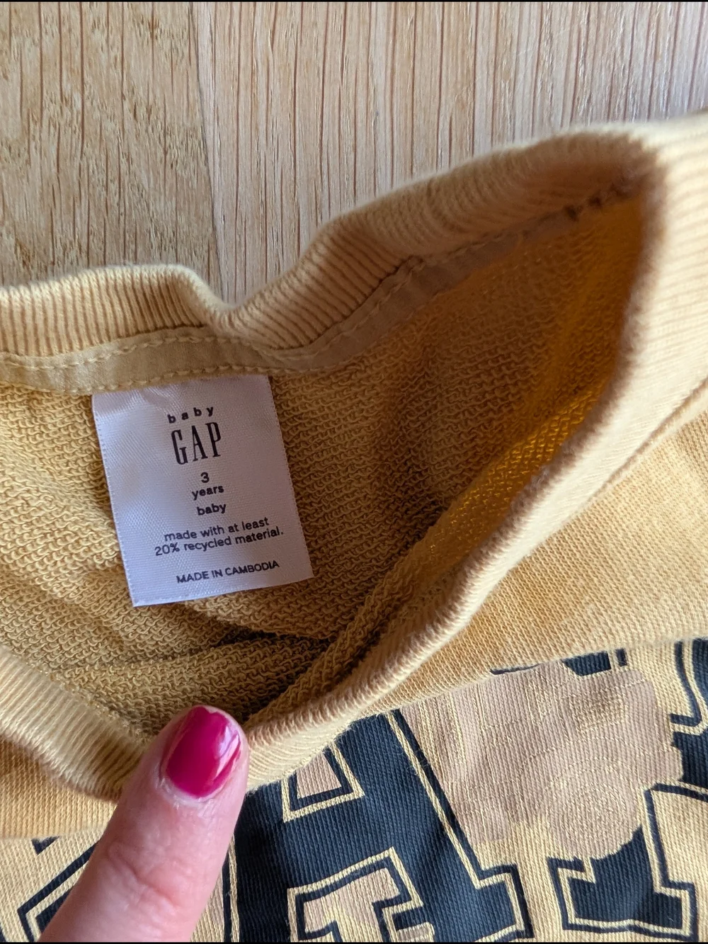 GAP Yellow Boys Sweatshirt with Excavator Graphic